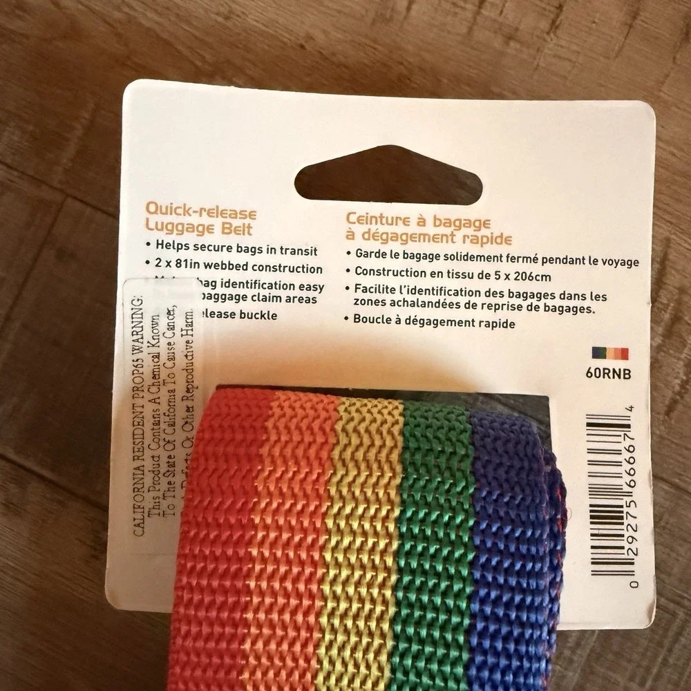 Pride Love Lewis N Clark Quick-release Rainbow Luggage Belt 2 x 81 In